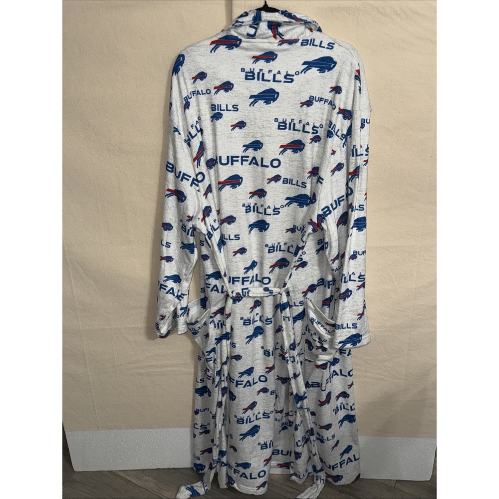 NFL Buffalo Bills One Size Men's Belted Robe Pockets Team Apparel Sleepwear - Picture 5 of 5